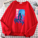 2022 Demon Slayer Japón Anime hombres Hoody otoño nueva moda sudadera Harajuku polar pulóveres personalidad cuello redondo hombres sudaderas