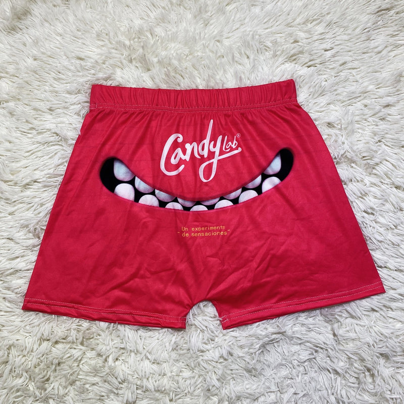 Summer New Style Letter Printing Sexy Hip-Lifting High-Waist Elastic Ladies Large Candy Snack Shorts Women&