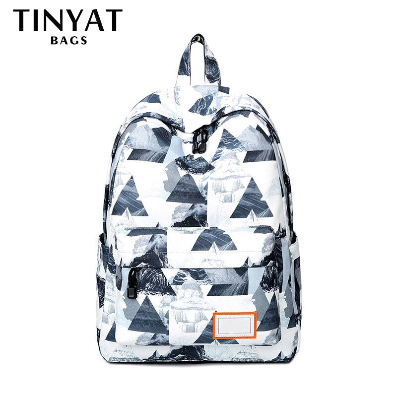 TINYAT fashion black backpack children school bags for girls waterproof oxford large school backpack for teenagers school