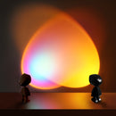 USB 360°sunset Projector Lamp Robot Led Projector Night Lights  Rainbow Sunset Red Selfie Light Bedroom Atmosphere Table Lamp