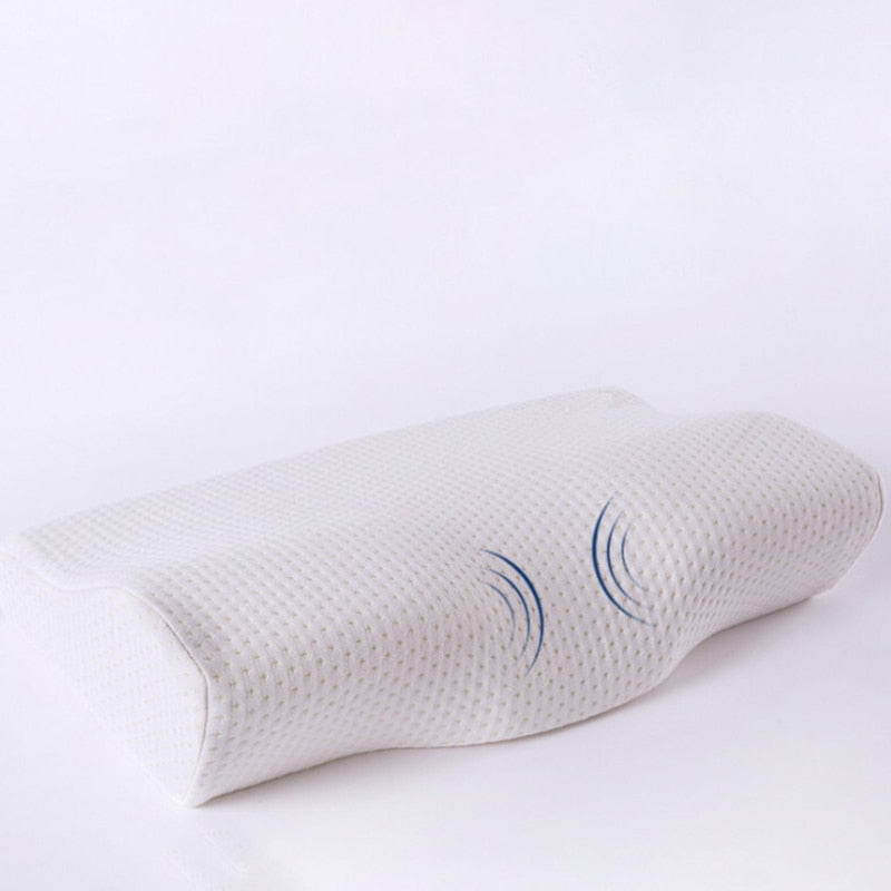 Almohada de espuma viscoelástica blanca para dormir, almohada para el dolor de cuello, almohada ortopédica, masaje, protección Cervical para almohadas de dormitorio