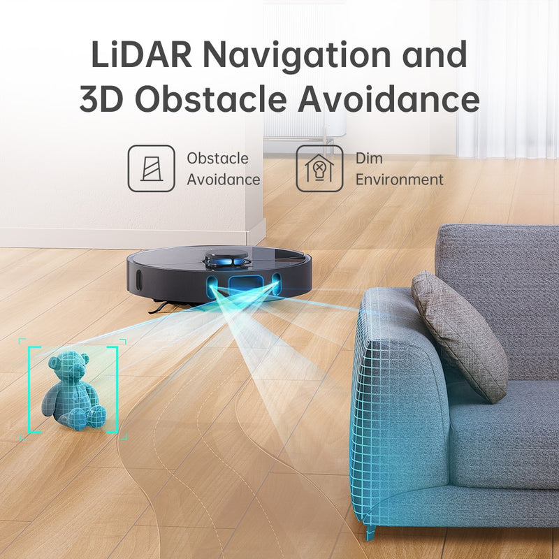 Robot aspirador Dreame Bot Z10 Pro con base autovaciada, 3D Laser Navi, succión de 4000Pa, compatible con Alexa y Mi Home Smart Home