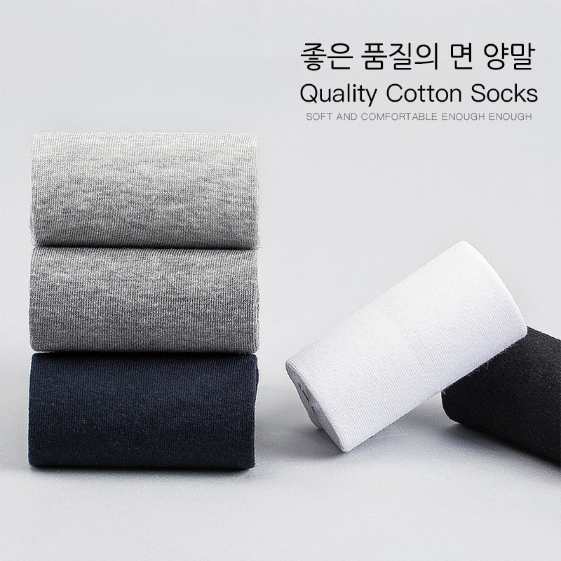 HSS marca hombres de negocios 100% calcetines de algodón nuevo estilo negro calcetines casuales suaves transpirables verano invierno calcetines largos de talla grande (7-14)