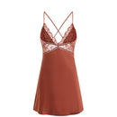 Conjunto de bata Sexy para mujer, ropa de dormir, Kimono de seda sintética, lencería de encaje, camisón, perspectiva suave, regalo de boda nupcial