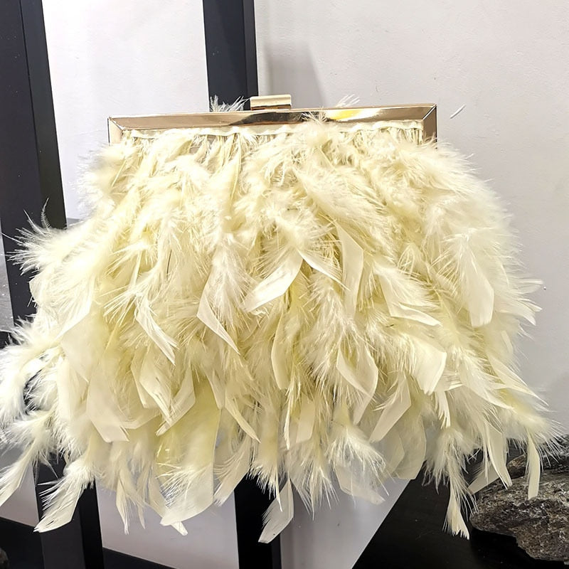 Bolso de mano Luxy Moon Feather, bolso de mano de noche para mujer, bolso de hombro con cadena de perlas blancas, bolsos de lujo para mujer, bolso de fiesta de diseño ZD1647