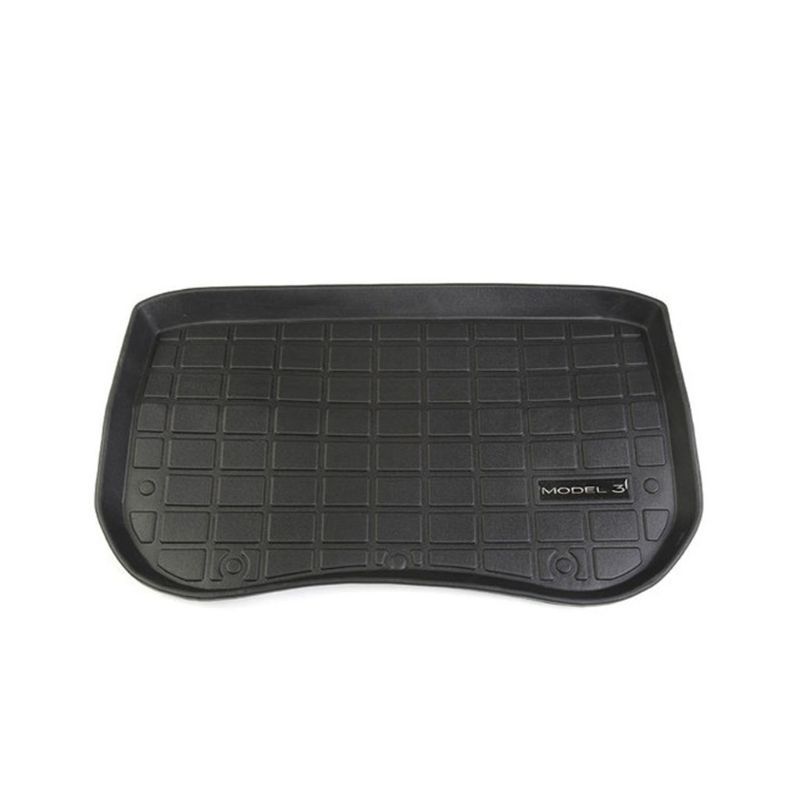 Kofferraum-Front- und Frachtmatte, langlebige Matte, Autozubehör für Tesla Model 3, schwarz, thermoplastisches Elastomer, Modifikationspad, Autozubehör