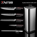 XITUO Kitchen Chef Set 4-8PCS set  Knife Stainless Steel Knife Holder Santoku Utility Cut Cleaver Bread Paring Knives Scissors