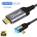 QGeeM USB C auf HDMI 4K 60Hz Kabel USB Typ C auf HDMI Adapter USB-C HDMI Thunderbolt 3 Konverter für MacBook Huawei Samsung S10