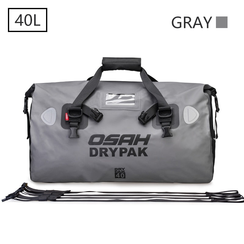 Bolsa trasera impermeable para motocicleta, bolsa seca de viaje, OSAH DRYPAK Moto 40/60 litros, mochila para equipaje de motocicleta, bolsa para asiento de motocicleta