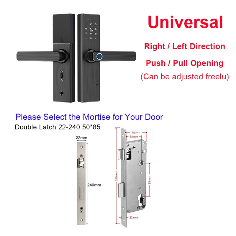 YOHEEN Wifi Electronic Smart Door Lock With Tuya App, Security Biometric Fingerprint Lock Password RFID Card