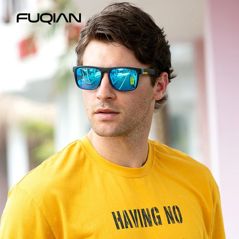 FUQIAN 2022 New Hiking Polarized Sunglasses Men Women Fashion Fishing Glasses Vintage Camping Driving Sport Eyewear Goggle