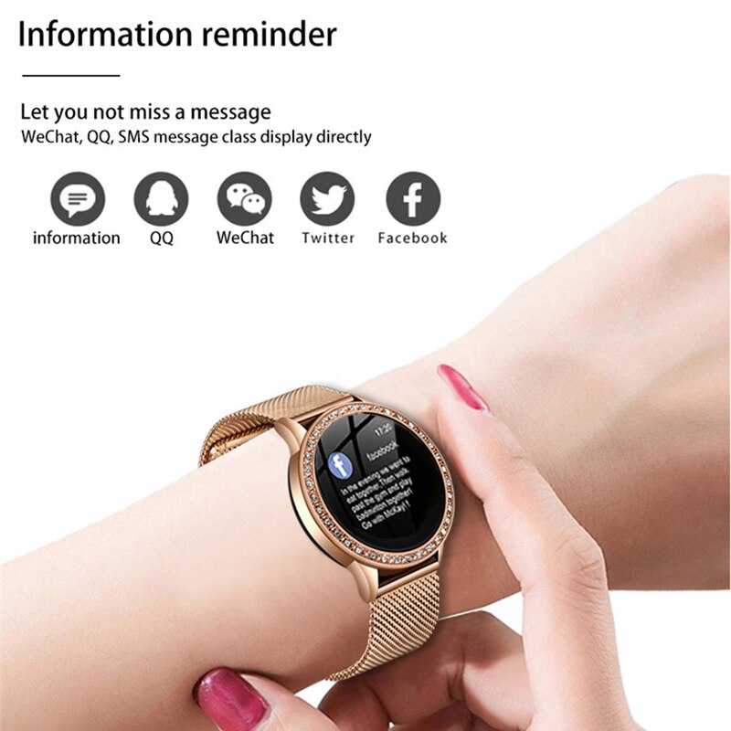 Reloj LIGE a la moda para mujer, rastreador deportivo de actividad física para Android ios, esfigmomanómetro de ritmo cardíaco, podómetro, reloj impermeable para mujer