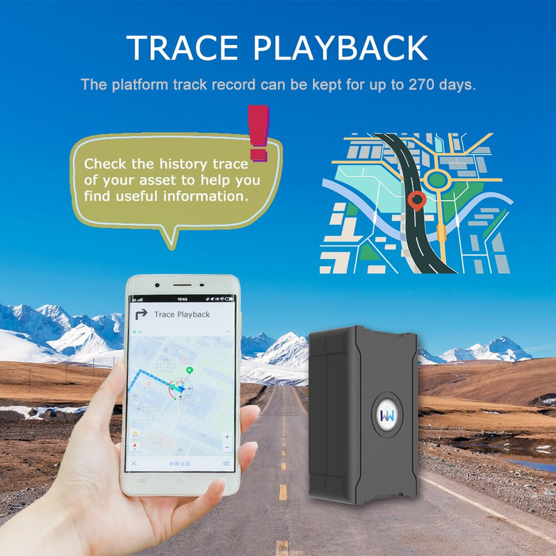 Supply Chain GPS Tracker Free Installation Long Life Rechargable Locator For Vehicle Car Truck Fleet Management
