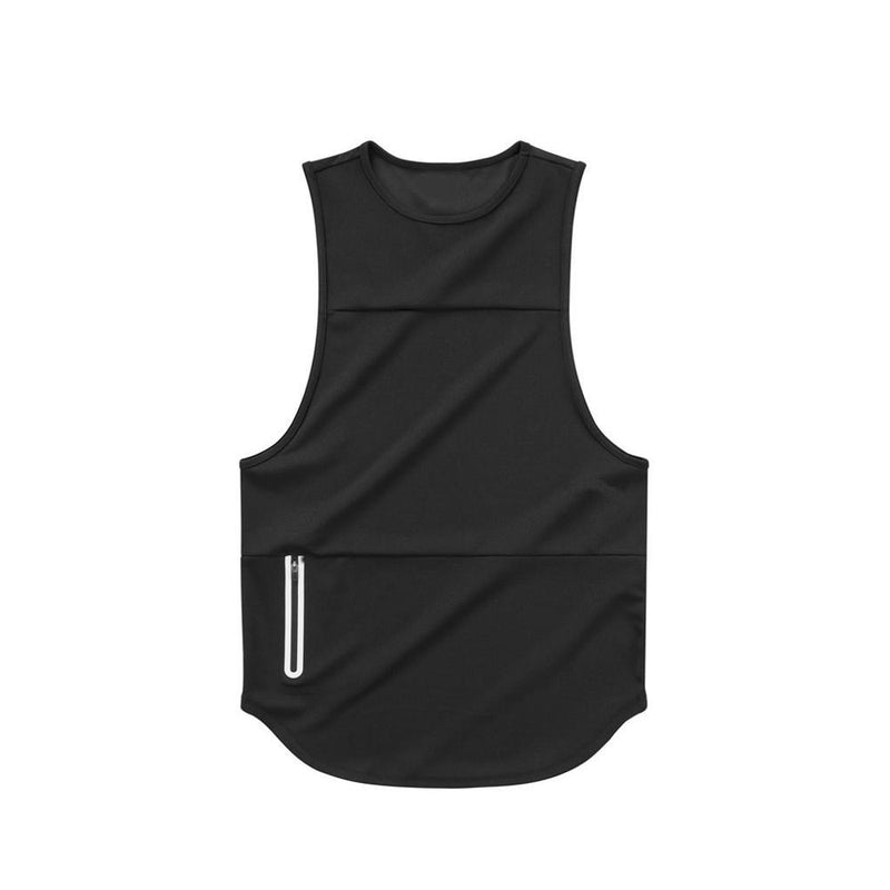 Men Zipper Sleeveless Vest Summer Breathable quick-drying Male Tight Gyms Clothes Bodybuilding Undershirt Fitness Tank Tops