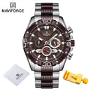 NAVIFORCE Fashion Watches For Men Luxury Original Classic Quartz Clock Analog Chronograph Sport Waterproof Steel Band WristWatch