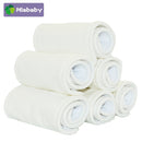 Miababy 5/10 Uds 4 capas de tela de algodón de bambú pañal de tela lavable para pañales de bebé 35*13,5 cm pañal de bebé