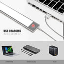 Luz nocturna ultrafina de 12/23, 5/40cm, luces LED para debajo del armario, Sensor de movimiento PIR, lámpara recargable por USB para cocina