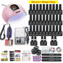 Manicure Set 120/114W/54W Nail Lamp 20000RPM Nail drill Machine Extensions Quick Building Gel Polish Set Soak Nail Art kit