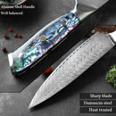 XITUO Damascus Steel knife Set 1-5 PCS Kitchen Tools Chef Knife Japanese Santoku Knives Boning knife Exquisite Shell Handle New