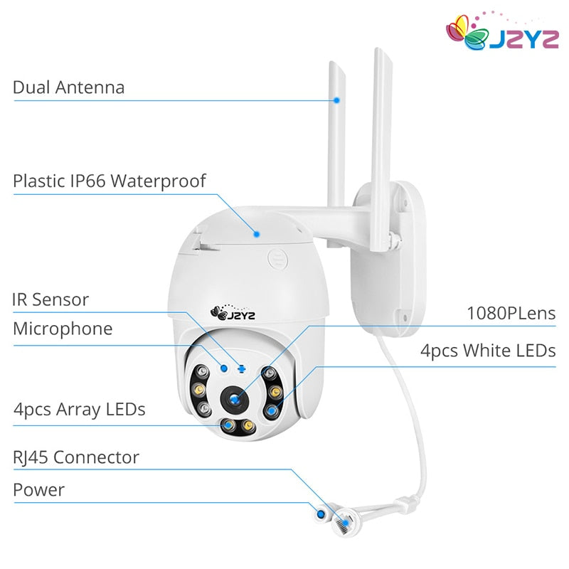 PTZ Wireless IP Camera Waterproof 4X Digital Zoom Speed Dome Super 2mp/3mp WiFi Security CCTV Two-Way Audio AI Human Detection