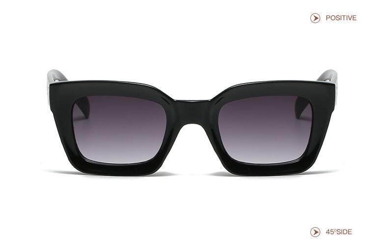 Vintage  Square Sunglasses Women UV400 Retro Big Designer Large Frame Sun Glasses Black Shades Ladies Eyewear UV400