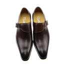 Size 13 Brand Designer Men Dress Shoe Classic Genuine Leather Buckle Monk Strap Men&