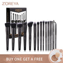 Zoreya Brand Soft Synthetic Bristles Makeup Brush Set Eye Make Up Tool Cruelty Black Blending Crease Foundation Brushes Box Gift