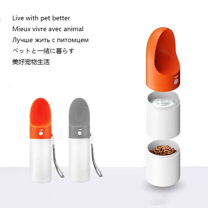 Botella de agua portátil para perros, cuenco para beber de viaje para cachorros y gatos, alimentador de taza de agua para mascotas al aire libre para perros pequeños y grandes, suministros para mascotas
