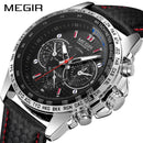 Relojes MEGIR para hombre, relojes de cuarzo de lujo de marca superior, reloj de pulsera resistente al agua del ejército luminoso para hombre, reloj Masculino 1010G