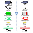 Outdoor Waterproof Double Head Solar Light LED Camping Lamp 15W 20W Emergency Lamp With Solar Panel Hanging For Garden courtyard