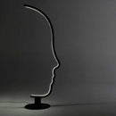 Nordic Human Face Led Floor Lamp Black Adjustable for Living Room Bedroom Bedside Standing Home Decor Indoor Lighting Fixture
