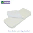 Miababy 5/10 Uds 4 capas de tela de algodón de bambú pañal de tela lavable para pañales de bebé 35*13,5 cm pañal de bebé