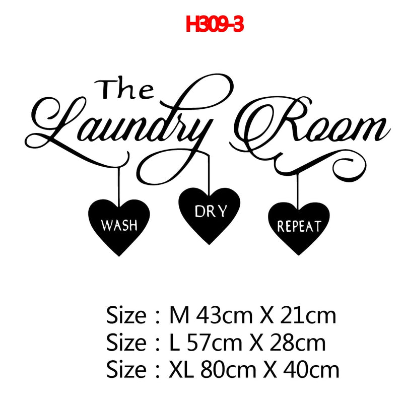 Laundry Room Washing Quotes And Signs Wall Sticker Decoration For Washing Room WC And Toliet Sticker Decor Accessories