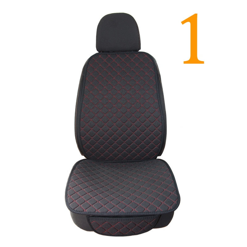 Funda Universal para asiento de coche, Protector de lino, parte delantera y trasera, cojín de lino para automóvil, alfombrilla de respaldo, accesorios para Interior de coche