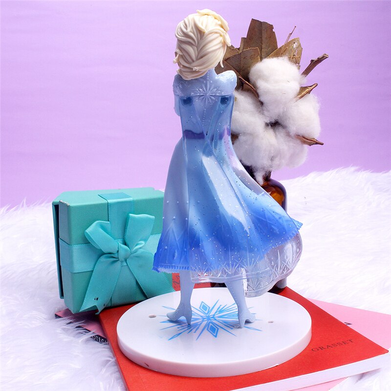 Disney Frozen Elsa Prinzessin 21cm PVC-Figur Aktion Sammlermodell Dekorationen Puppe Spielzeug für Kinder Neujahrsgeschenk