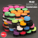 60 PCS Tennis Racket Overgrips Padel Over Grips Badminton Over Grips Sweat Absorbed Wraps Tapes Grips Sweatband