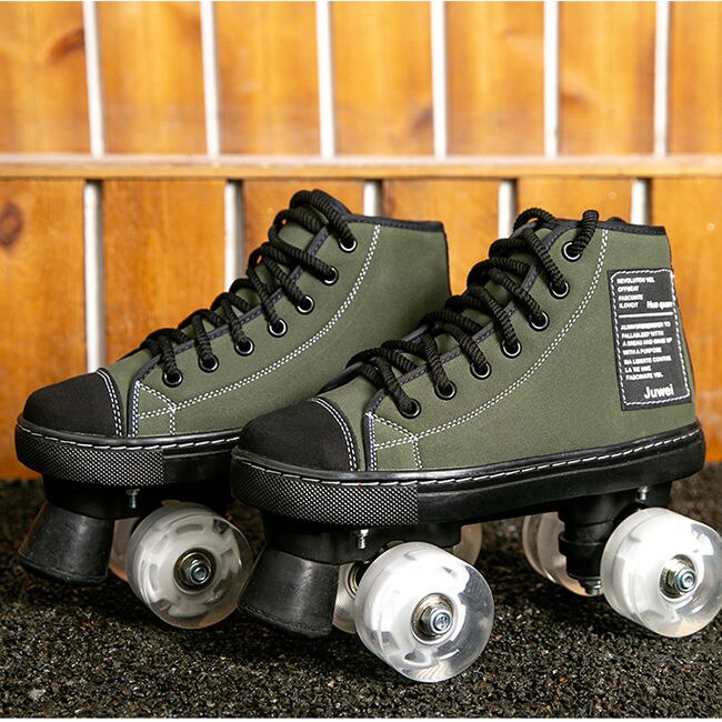 New Style Patines Adult Double-Row Roller Skates Four-Sheel  Adult Men Women Outdoor Roller Shoes