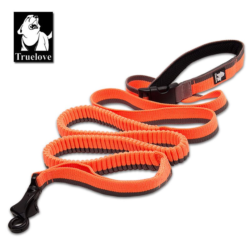 Truelove Dog Running Bungee Leash Hand-Held Waistworn Ajustable Nylon Elástico Retráctil Correas para perros para correr Trotar Caminar