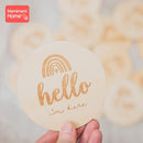 14pc Newborn Photogra Wooden Month Milestone Cards Handmade Monthly Memorial Commemorative Photo Accessories Baby Souvenir Stamp