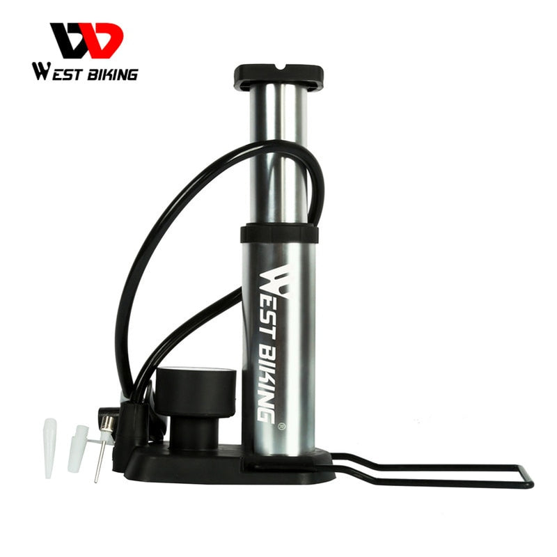 WEST BIKING Ultra-light MTB Road Bike Pump Portable Cycling Air Inflator Foot Pump 100/120Psi High Pressure Bicycle Tire Pump