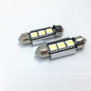 10 Uds. Adorno de luz de techo 36mm 39mm 41mm SMD 5050 LED blanco luz de coche CANBUS sin Error C5W lámpara LED bombilla de luz interior de coche 12V
