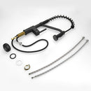 Modern Polished Black Brass Kitchen Sink Faucet Pull Out Single Handle Swivel Spout Vessel Sink Mixer Tap 9013