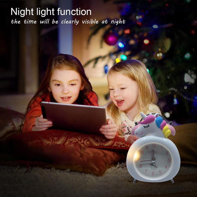 Kinder süßes Einhorn Wecker Schlafzimmer Nachtlicht digitale Tischuhren enthüllen enfant Kinder Mädchen Neujahrsgeschenke