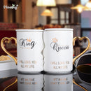 2Pcs Set China Ceramic Couple Cup Lover Kiss Mug Valentine&