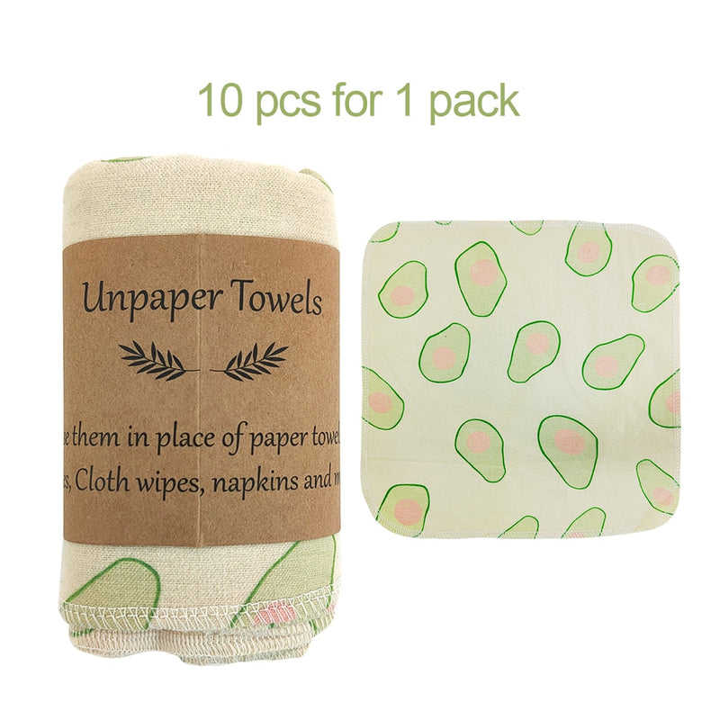10 pcs Paperless paper towels paperless kitchen kitchen Decor Eco- friendly Living Reusable cloth towels Zero paperless towels