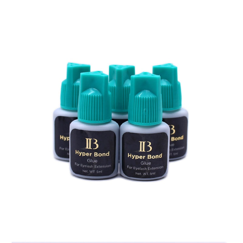 10 Bottles IB Ibeauty Hyper Bond Glue Cyan Cap 5ml for Eyelash Extensions Makeup Tools Korea Beauty Shop Quick Drying