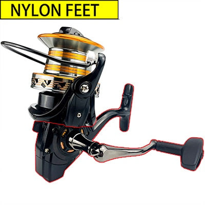 Angelrolle 12000 10000 9000 Metail Line Cup 30KG Max Drag Long Shot Saltwater Spinning Reel Coil