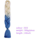 Black Star Hair Ombre Jumbo Extensiones de cabello trenzado Trenzas retorcidas de 24 pulgadas Fibra de cabello sintético para trenzado retorcido para mujeres