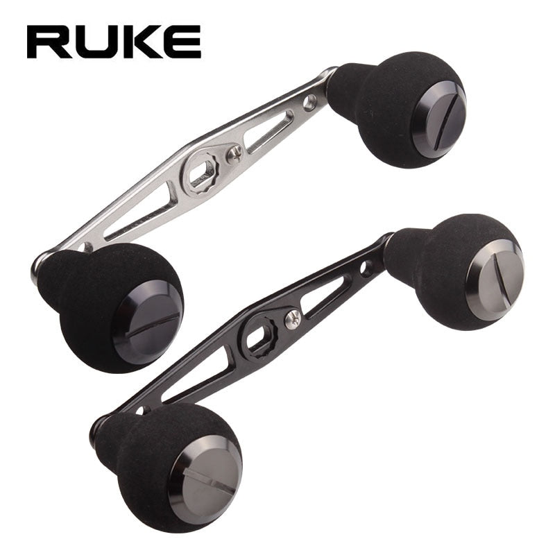 RUKE Fishing Reel Handle, Alloy Fishing Rocker EVAHandle Knob Hole 8*5mm For Daiwa Abu  Reel DIY Fishing Accessory Free Shipping