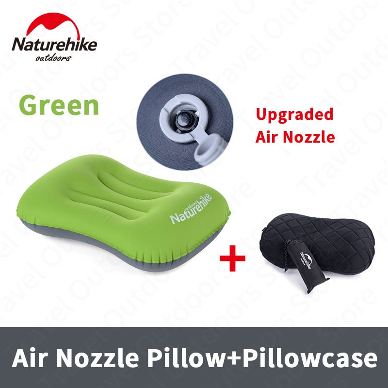 Naturehike Inflatable Pillow Travel Air Pillow Neck Camping Sleeping Gear Fast Portable TPU Office Outdoor Hiking NH17T013-Z